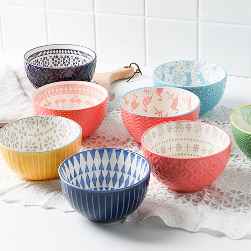 Asmeninis keramikinis dubuo rankinis buitinis keramikos mažas dubuo 6 colių 6 colių gėlės ir augalai Indai