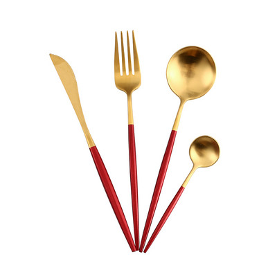 Kallis toidulauanõude komplekt roostevabast terasest võinoad söögipulk praad nuga kahvel kohvilusikas teelusikas hõbenõude komplektid pulma