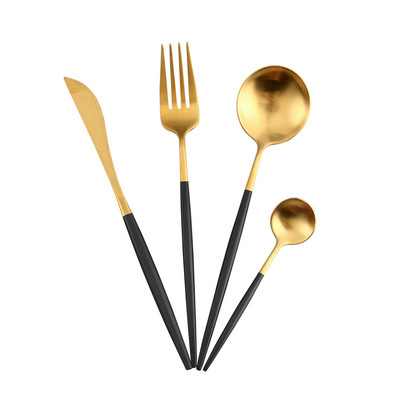 Kallis toidulauanõude komplekt roostevabast terasest võinoad söögipulk praad nuga kahvel kohvilusikas teelusikas hõbenõude komplektid pulma