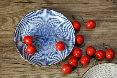 Juostelės geometrijos lėkštės kvapiosios padažo indai lėkštė suši Desertinis patiekalas Kūrybiški mažo dydžio užkandžiai 4 colių ir 4 raštų/ rinkinys ~