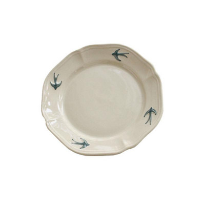 Japoniško ir korėjietiško stiliaus indų padėklai Reljefinis kregždės vakarienės lėkštė Buitinis desertas paukščių salotų patiekalų rinkinys Virtuvės indai