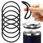 Saugių puodelių sandarinimo žiedai Nesandariai silikono tarpiklių keitimo rinkinys vandens puodeliams 6 ekologiški maistiniai O žiedai, kad būtų lengviau