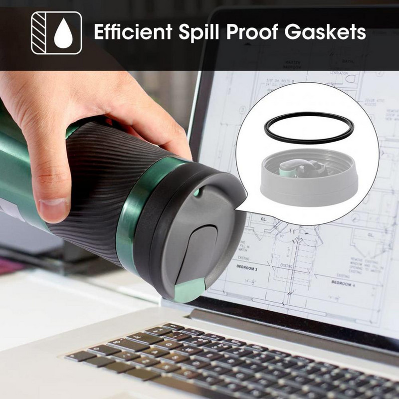 Saugių puodelių sandarinimo žiedai Nesandariai silikono tarpiklių keitimo rinkinys vandens puodeliams 6 ekologiški maistiniai O žiedai, kad būtų lengviau