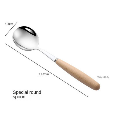 Μαχαίρι γιαπωνέζικο στυλ Ξύλινη λαβή από ανοξείδωτο ατσάλι Πιρούνι μαχαιριού Κουτάλι Western Food Steak Μαχαίρι Επιτραπέζια σκεύη Chopsticks Πιρούνι για επιδόρπιο φρούτων