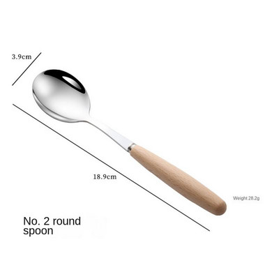 Μαχαίρι γιαπωνέζικο στυλ Ξύλινη λαβή από ανοξείδωτο ατσάλι Πιρούνι μαχαιριού Κουτάλι Western Food Steak Μαχαίρι Επιτραπέζια σκεύη Chopsticks Πιρούνι για επιδόρπιο φρούτων