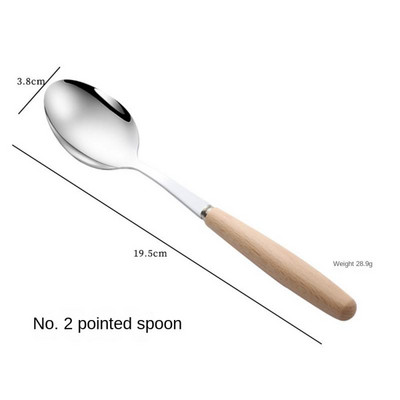 Μαχαίρι γιαπωνέζικο στυλ Ξύλινη λαβή από ανοξείδωτο ατσάλι Πιρούνι μαχαιριού Κουτάλι Western Food Steak Μαχαίρι Επιτραπέζια σκεύη Chopsticks Πιρούνι για επιδόρπιο φρούτων