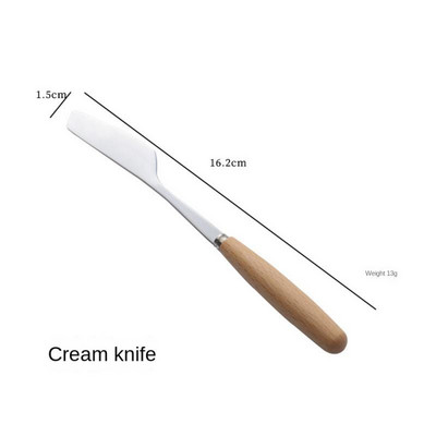 Μαχαίρι γιαπωνέζικο στυλ Ξύλινη λαβή από ανοξείδωτο ατσάλι Πιρούνι μαχαιριού Κουτάλι Western Food Steak Μαχαίρι Επιτραπέζια σκεύη Chopsticks Πιρούνι για επιδόρπιο φρούτων