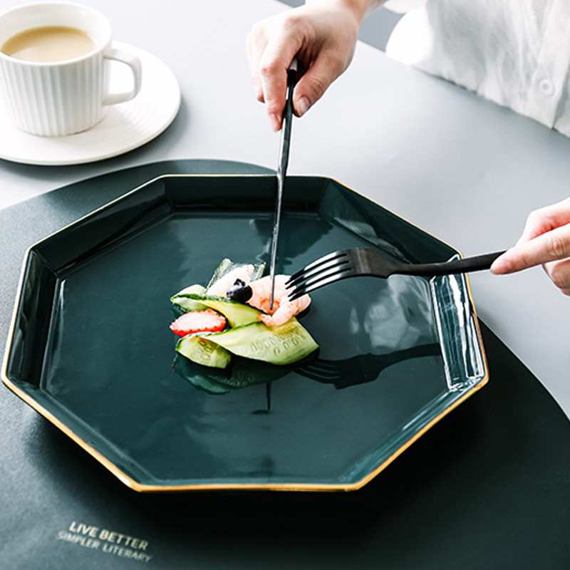 Mat crni set pribora za jelo od nehrđajućeg čelika od 4 komada Žlica Vilica Nož Štapići za jelo Kuhinjsko posuđe Setovi srebrnog pribora