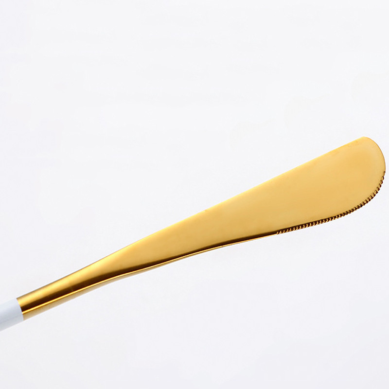 4 tk söögiriistade komplekt 18/10 roostevabast terasest lauanõud nuga kahvel lusikas ümmarguse käepidemega helekuldsed söögiriistad luksusliku õhtusöögi tarviku kingitus