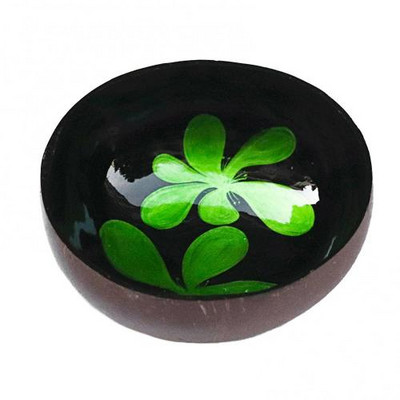 Rankų darbo papuoštas kokoso dubuo spalvotas piešinių laikymo dubuo Įvairus dubuo Geriausias dovanų saldainių indas Riešutų laikiklis Saldų indas