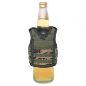 Kelioninė alaus rankovė Karinio stiliaus alaus butelio liemenės dangtelis su reguliuojamais pečių dirželiais Miniatiūrinė rankovė, skirta individualizuoti