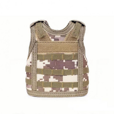 Kelioninė alaus rankovė Karinio stiliaus alaus butelio liemenės dangtelis su reguliuojamais pečių dirželiais Miniatiūrinė rankovė, skirta individualizuoti