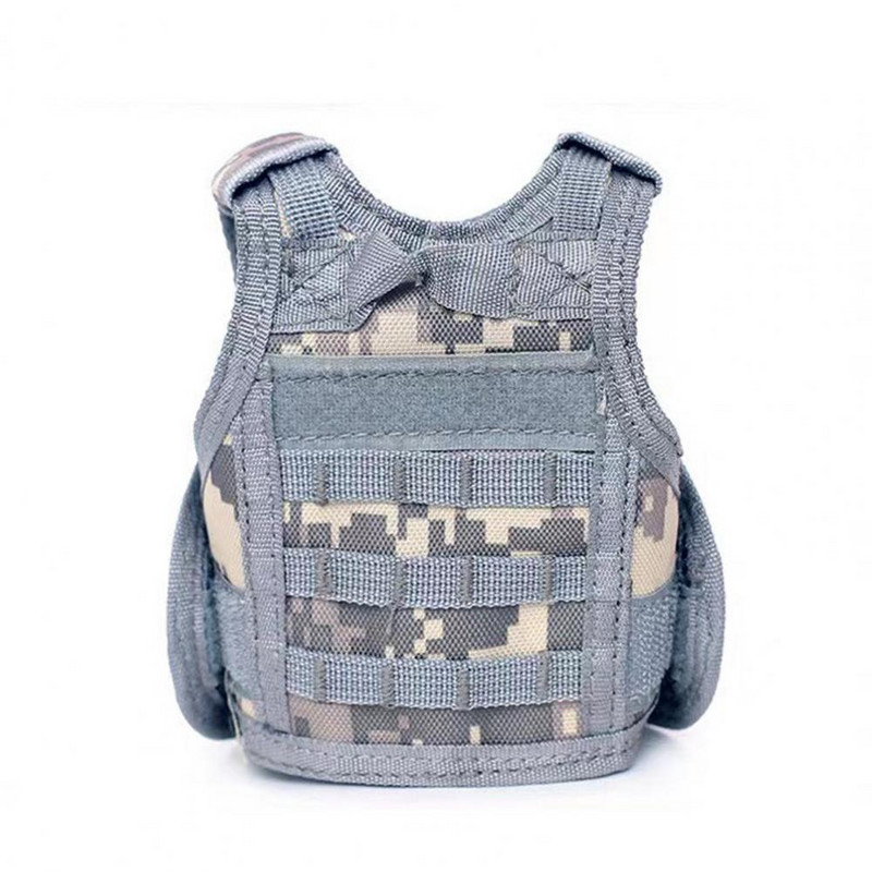 Kelioninė alaus rankovė Karinio stiliaus alaus butelio liemenės dangtelis su reguliuojamais pečių dirželiais Miniatiūrinė rankovė, skirta individualizuoti