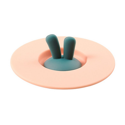 Animacinio filmo Antler dulkėms atsparus puodelio dangtelis Silikoninis puodelis Keraminis puodelis Nelaidus sandariklis dubenėlio dangtelis Triušio ausys Daugiafunkcis puodelio dangtelis