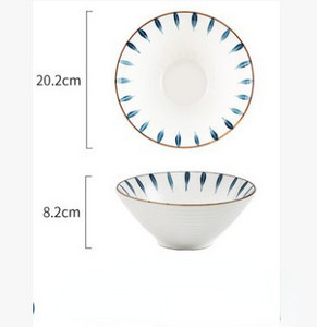 Jaapani stiilis keraamilised lauanõud suur supikauss majapidamises suur ramenikauss ämbrikübar Trompetkauss kiirnuudlikauss võrk punane