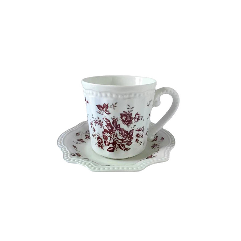 Kaasaegne keraamiline taldrik käsitsi maalitud lillekujundus Pärastlõunatee puuviljasalatitaldrikud Euroopa lääne restorani lauale mõeldud magustoiduroog