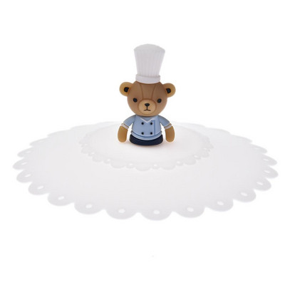 Mieli gyvūnų silikoniniai puodelių dangteliai Mieli sandarikliai siurbiamieji puodeliai, dulkėms nepralaidūs arbatos kavos dangteliai, dangteliai, dangteliai Virtuvės priedai