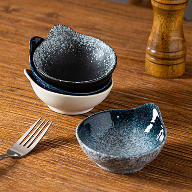 FANCITY lazítótál szójaszósz ecetes edény kreatív kerámia sushi snack konyhai anyag edény kis tál