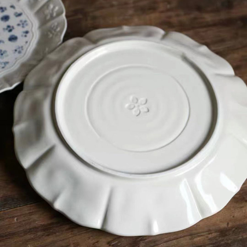 Elegantiškas porcelianinis vestuvinių lėkščių rinkinys Gimtadienio japoniškų desertų salotų rinkinys Pusryčių reikmenys Stalo reikmenys OA50PS