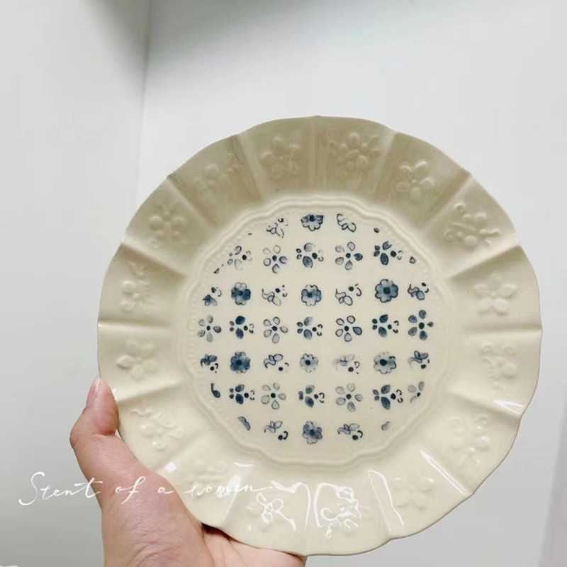 Elegantiškas porcelianinis vestuvinių lėkščių rinkinys Gimtadienio japoniškų desertų salotų rinkinys Pusryčių reikmenys Stalo reikmenys OA50PS