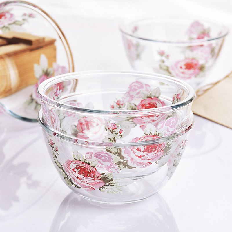 Korea boorsilikaadist leibkonna kuuma- ja külmakindel mikrolaineahi klaaskauss nuudlikauss supikauss riisikauss salat