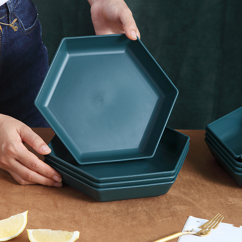 Δημιουργικά πιάτα από άχυρο σιταριού Άθραυστα πιάτα δείπνου Πιάτο πολύγωνο Πιάτο με γεύση σνακ φρούτων Πλυντήριο πιάτων Πλυντήριο μικροκυμάτων