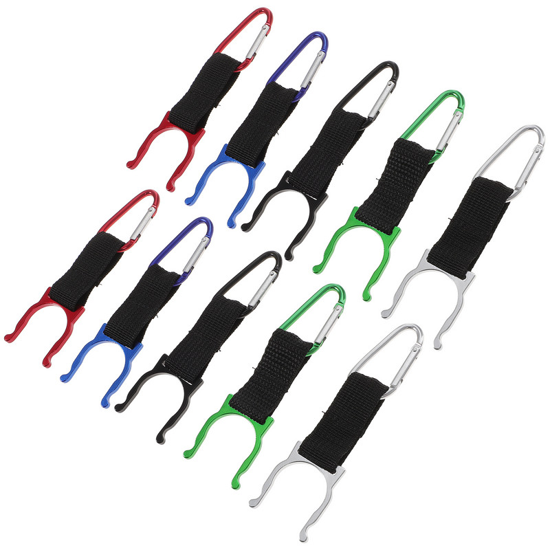 10 komada ruksaka za boce s vodom, viseća boca s kopčom za boce, prijenosni ruksak, držač za boce s vodom, privjesak, remen za