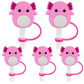 Geriamųjų šiaudelių antgalių dangteliai Silikono apsauginis dangtelis šiaudeliams Dulkėms atsparus silikoninis šiaudelių antgalis Nešiojamas animacinių filmų šiaudelių antgalių dangtelis