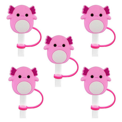 Geriamųjų šiaudelių antgalių dangteliai Silikono apsauginis dangtelis šiaudeliams Dulkėms atsparus silikoninis šiaudelių antgalis Nešiojamas animacinių filmų šiaudelių antgalių dangtelis