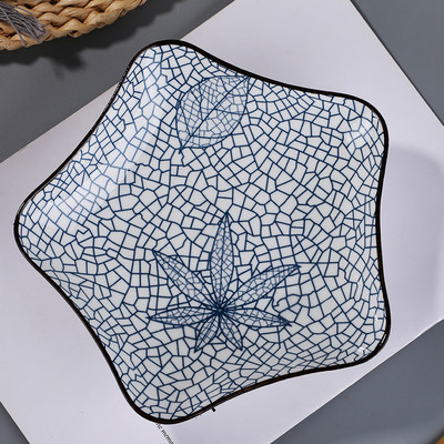 8 colių japoniško suši lėkštės keraminės makaronų dubenėlio juostelės dizaino makaronų lėkštės restorano buitinės retro stiliaus indai