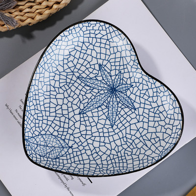 8 colių japoniško suši lėkštės keraminės makaronų dubenėlio juostelės dizaino makaronų lėkštės restorano buitinės retro stiliaus indai