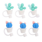 Χαριτωμένο κάλυμμα από άχυρο σιλικόνης, ανθεκτικό στη σκόνη, κάλυμμα από άχυρο κατά της σκόνης και στο πιτσίλισμα για προμήθειες για πάρτι στο σπίτι