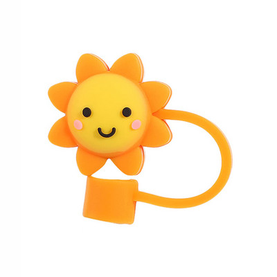 Χαριτωμένο κάλυμμα από άχυρο σιλικόνης, ανθεκτικό στη σκόνη, κάλυμμα από άχυρο κατά της σκόνης και στο πιτσίλισμα για προμήθειες για πάρτι στο σπίτι