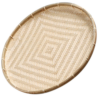 Kuivatusprügilapp suupistekorv magustoidu serveerimisalus Kootud toidukonteiner kudumine bambusest säilitusring