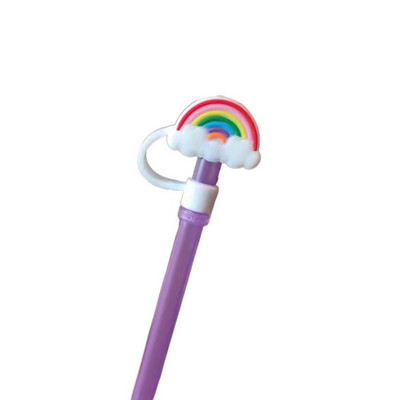 Silikoonist multifilmi kõrreotsad kate korduvkasutatav pehme pritsmekindel joogitolmukork Tolmukindel õhukindel õlekork, lapsed täiskasvanud