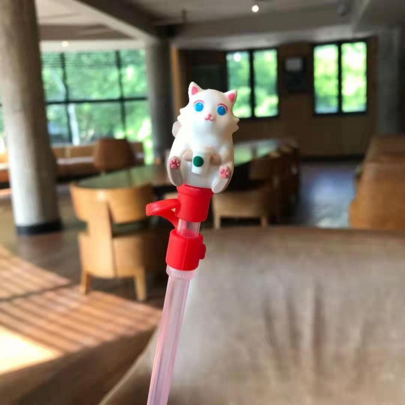 Silikoonist multifilmi kõrreotsad kate korduvkasutatav pehme pritsmekindel joogitolmukork Tolmukindel õhukindel õlekork, lapsed täiskasvanud