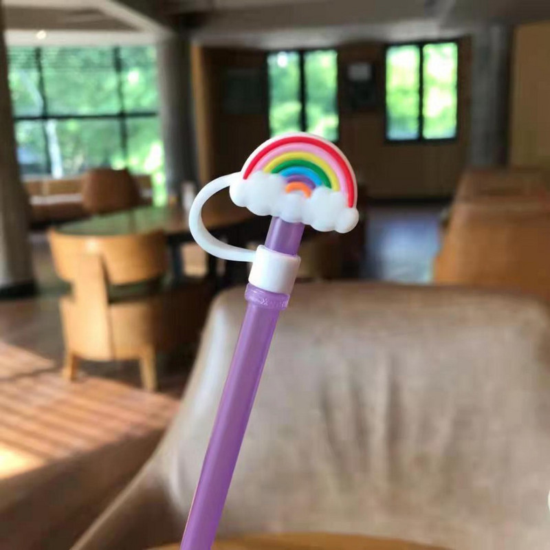 Silikoonist multifilmi kõrreotsad kate korduvkasutatav pehme pritsmekindel joogitolmukork Tolmukindel õhukindel õlekork, lapsed täiskasvanud