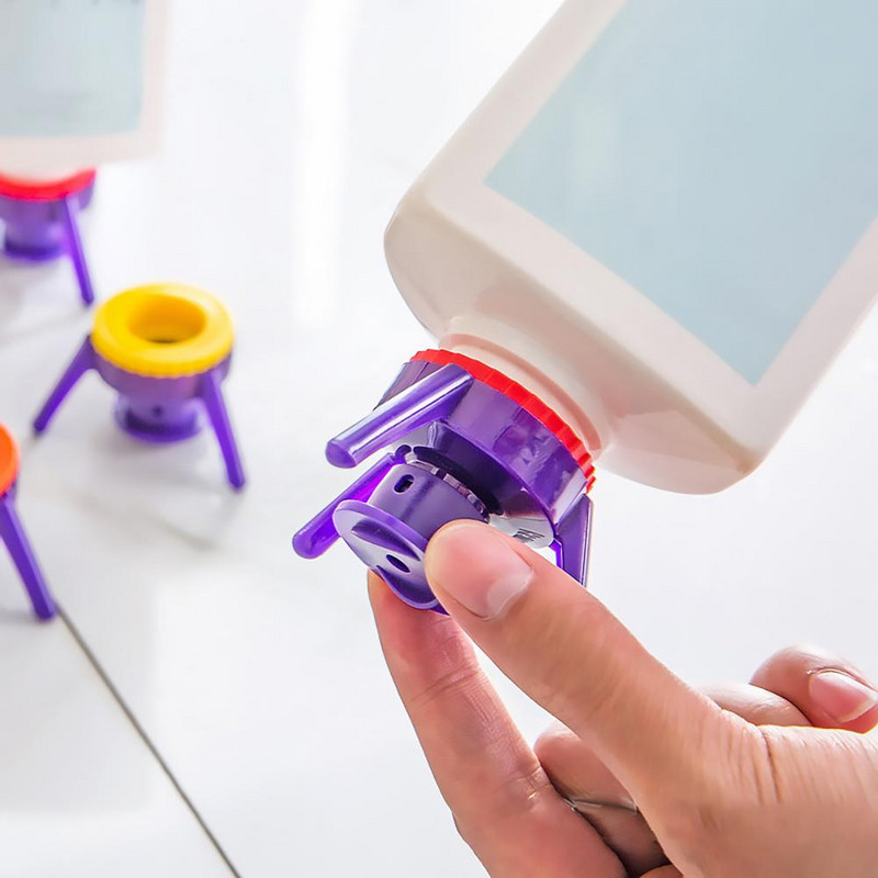 6 vnt. apversto buteliuko dangtelio laikiklio šampūno laikiklis nepralaidus dangtelio stovo įtaisas Daugiafunkcis, praktiškas, patogus kūrybingas