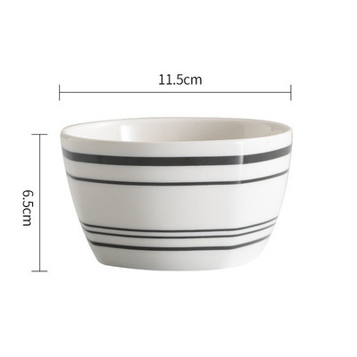 Europietiškas keraminių lėkščių rinkinys glazūros dažymas gyvenamasis kambarys vaisių salotų lėkštė rankomis piešta geometrija stalinis vakarienės rinkinys lėkštės ir indai