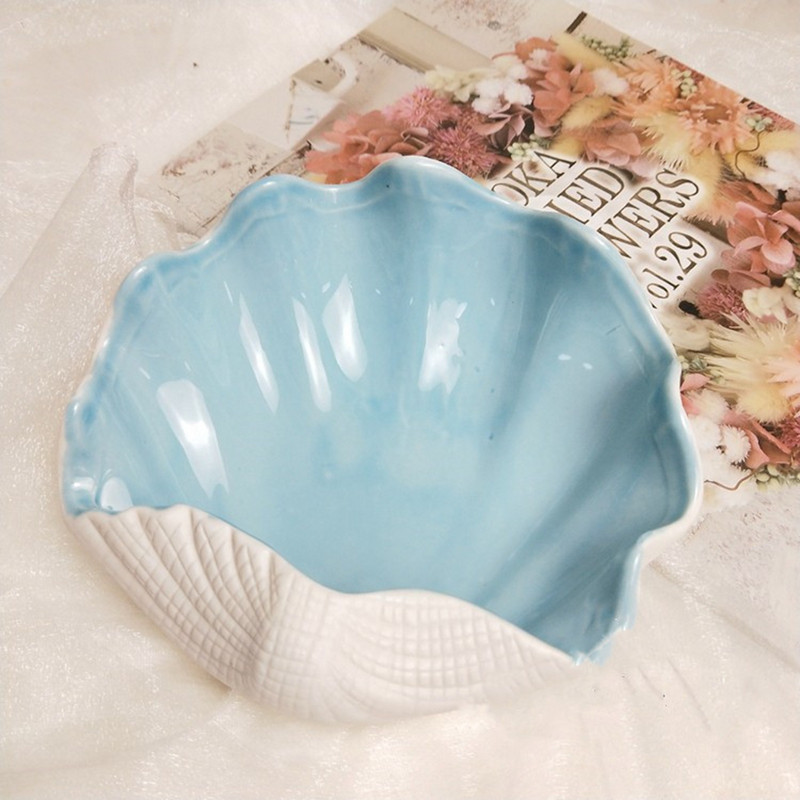 „Shell“ papuošalų indas Keraminis papuošalų padėklas Stalinis papuošalų dėklas namų stalui Žiedai Apyrankės Auskarai Organizatorius