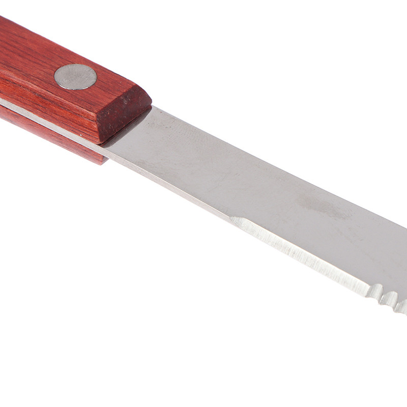 Medinės rankenos stalo įrankiai nerūdijančio plieno Prabangūs namų šaukštas medinės rankenos stalo reikmenys virtuvės sukomplektuoti indai