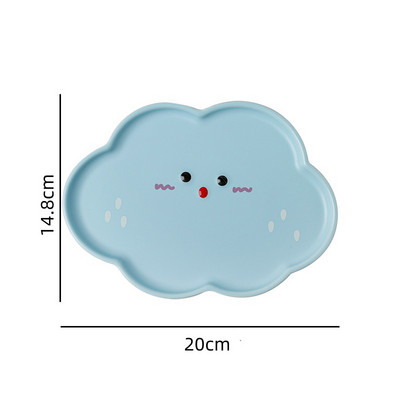 OuQIII parduotuvė Keraminės lėkštės Desertinis patiekalas Stalo reikmenys Debesis Tulpės Sūris Saldainiai Animaciniai filmukai Šuo Meška Mielos lėkštės vakarienei