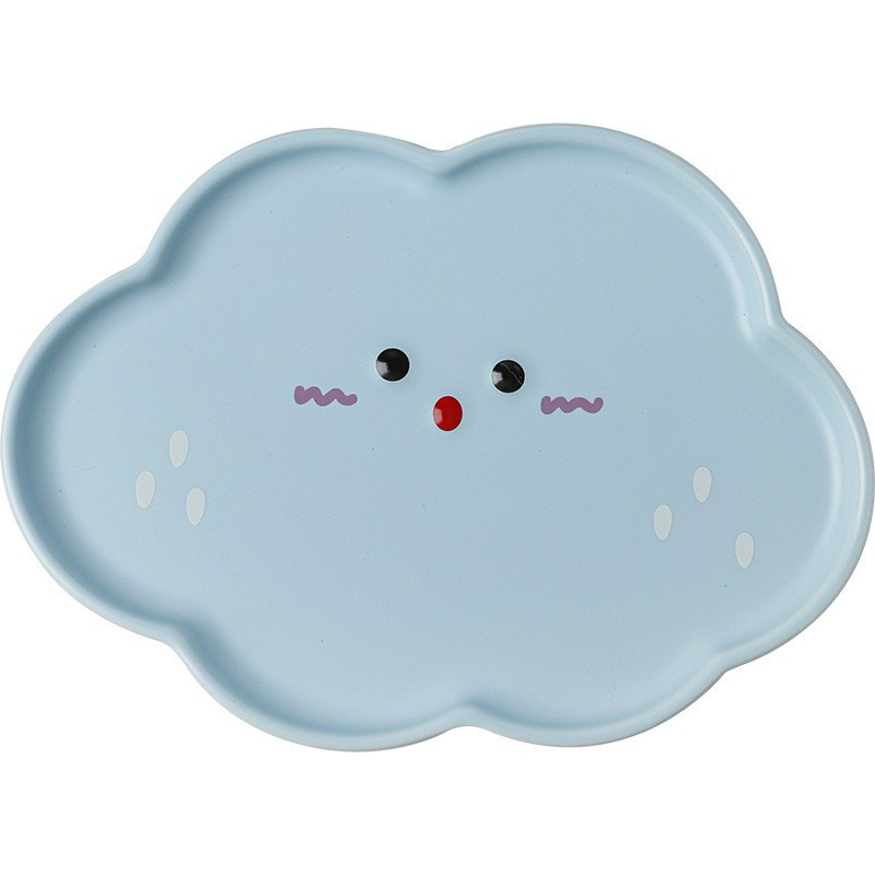 OuQIII parduotuvė Keraminės lėkštės Desertinis patiekalas Stalo reikmenys Debesis Tulpės Sūris Saldainiai Animaciniai filmukai Šuo Meška Mielos lėkštės vakarienei