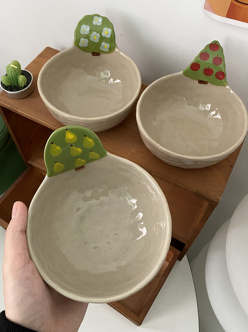 Tree Rice Bowl Οικιακά Κεραμικά Όμορφα Πρακτικά κινούμενα σχέδια Ιαπωνικά επιτραπέζια σκεύη Simplicity Soild Kitchen Simple Fashion