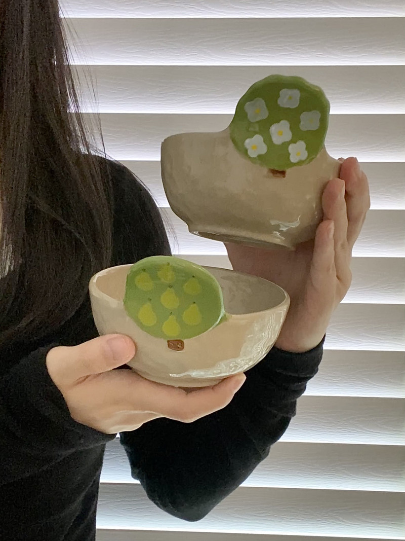 Tree Rice Bowl Οικιακά Κεραμικά Όμορφα Πρακτικά κινούμενα σχέδια Ιαπωνικά επιτραπέζια σκεύη Simplicity Soild Kitchen Simple Fashion