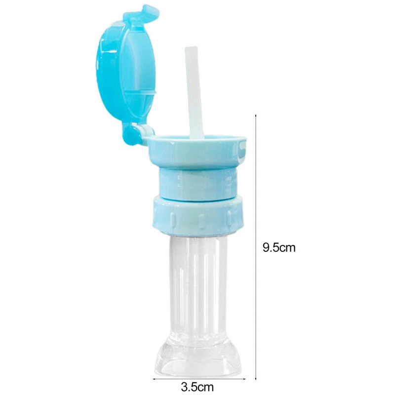 Vaikų vandens butelio dangtelis, apsaugantis nuo išsiliejimo sulčių sodos vandens buteliuko susukamas dangtelio dangtelis su šiaudeliu, saugaus gėrimo šiaudelio dangteliu, maitinamas vaikui