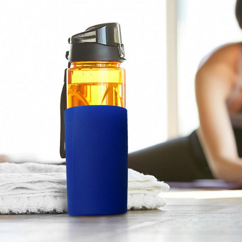 Vandens buteliuko apsauginis bagažinės apsauginis bagažinės rankovės dangtelis vandens buteliui, dilimui atsparus silikoninis vandens butelio dėklas namams