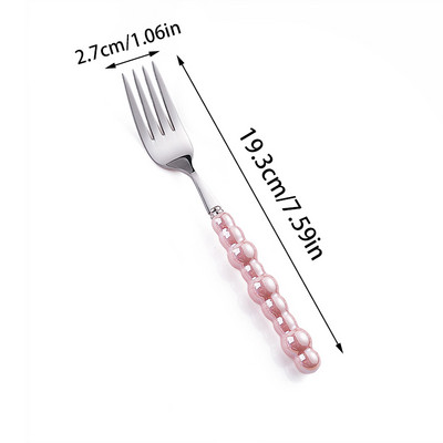 1/4 vnt. Keraminių perlų rankenos stalo įrankių rinkinys nerūdijančio plieno stalo įrankių rinkinys Kūrybiškumo peilis šaukštas šakutė stalo įrankių rinkinys indų rinkinys