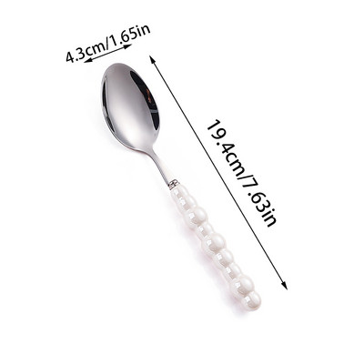 1/4 vnt. Keraminių perlų rankenos stalo įrankių rinkinys nerūdijančio plieno stalo įrankių rinkinys Kūrybiškumo peilis šaukštas šakutė stalo įrankių rinkinys indų rinkinys