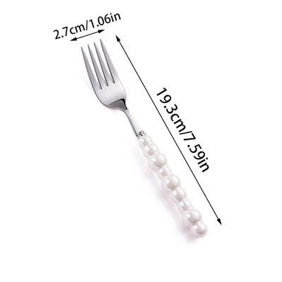 1/4 vnt. Keraminių perlų rankenos stalo įrankių rinkinys nerūdijančio plieno stalo įrankių rinkinys Kūrybiškumo peilis šaukštas šakutė stalo įrankių rinkinys indų rinkinys